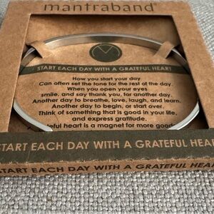 MantraBand Silver Bracelet with Inspirational Message